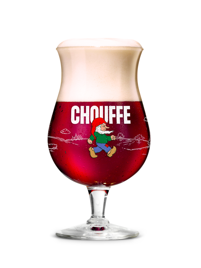 Chouffe Framboise New Glass Front with shadow